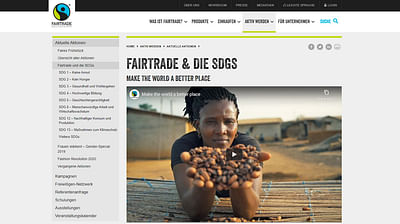Fairtrade Werbeanzeigen zu SDG-Videoclips - Réseaux sociaux
