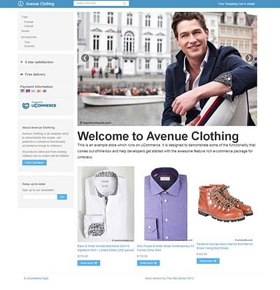 Example e-commerce store for Ucommerce - Webseitengestaltung