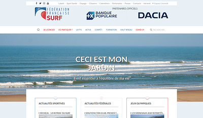 Fédération Française de Surf - Website Creation
