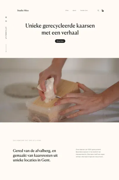 Studio Miso Website - Webseitengestaltung