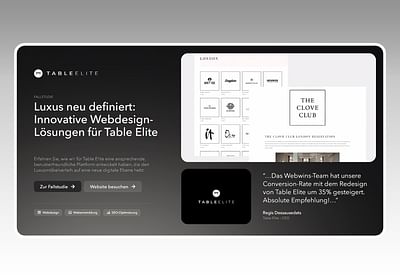 Luxus neu definiert: Webdesign für Table Elite - Webseitengestaltung
