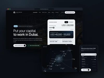 Nice Drive Dubai: investor website and chauffeur booking platform - Website Creation