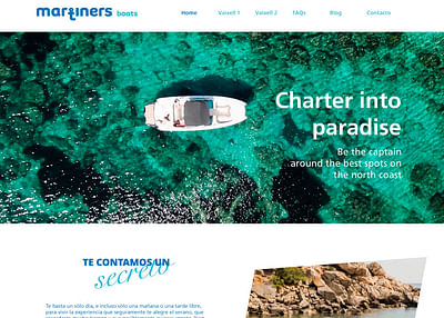 Página Web Charter Náutico - Website Creation