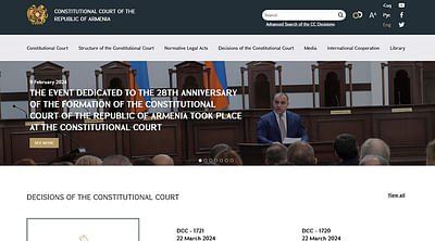 Constitutional Court of Armenia website - Administración web