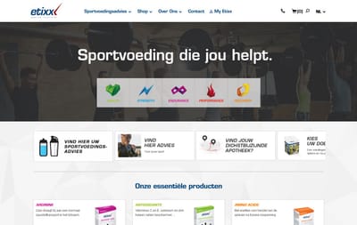 Etixxsports - Website & webshop - Website Creation