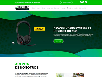 Desarrollo de sitio web disoltecnologia.com - Website Creation