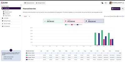 CRM with project tracking and revenue forecasting - Web Application