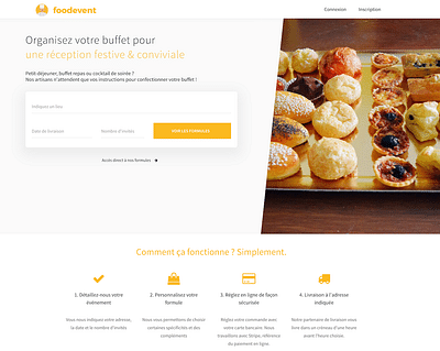 Site de livraison Foodevent - Creación de Sitios Web