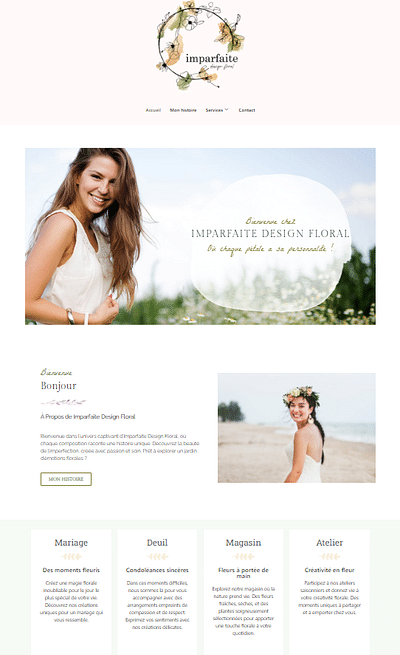 Imparfaite design floral - Website Creatie