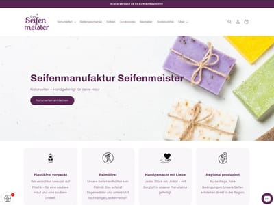 Seifenmeister: Migration zu Shopify und laufende Betreuung - E-commerce