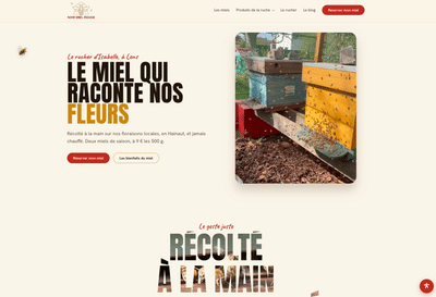 Création du site et des textes pour une apicultrice - Rédaction et traduction