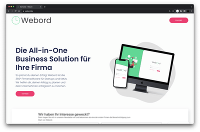 Homepage Webord - Web Application