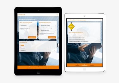 Progressive Web-App für safety communication - Application web