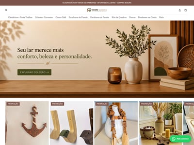 Nobre Madeira — Shopify store support for a wooden décor brand - E-Commerce