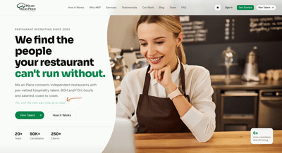 Refonte digitale complète pour une agence de recrutement - SEO