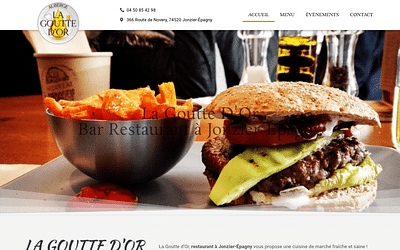 Création site internet du restaurant Goutte d'or - Création de site internet