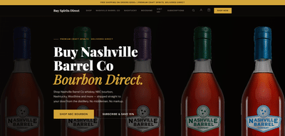 NASHVILLE BARREL CO - E-commerce pour la vente de spiritueux - Ergonomy (UX/UI)