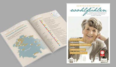 Mitarbeiter-Magazin für die Caritas-Altenpflege - Graphic Design