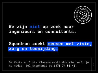 Squadron brand identity - media campagne - website - Branding & Positionering