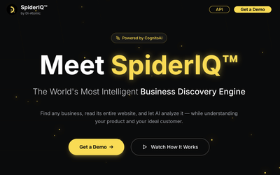 SpiderIQ: AI-Powered Business Discovery & Lead Generation Platform - Artificial Intelligence