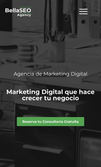 Diseño web corporativo para agencia de marketing digital - Creación de Sitios Web