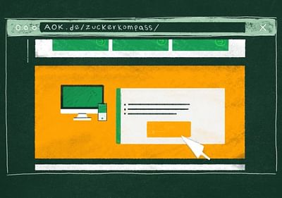 AOK Erklärfilm Zuckerkompass - Motion-Design
