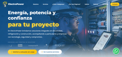 Landing Page for Electrical Services Company - Creación de Sitios Web