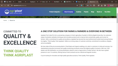 Print Press Release for Agriplast - Public Relations (PR)