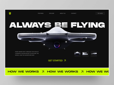 Delivery Drone Service Landing Page Website - Ergonomie (UX/UI)