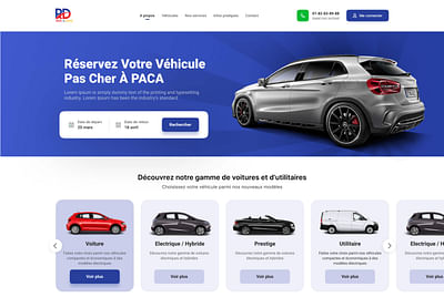 Webpage development for Cars - Website Creation