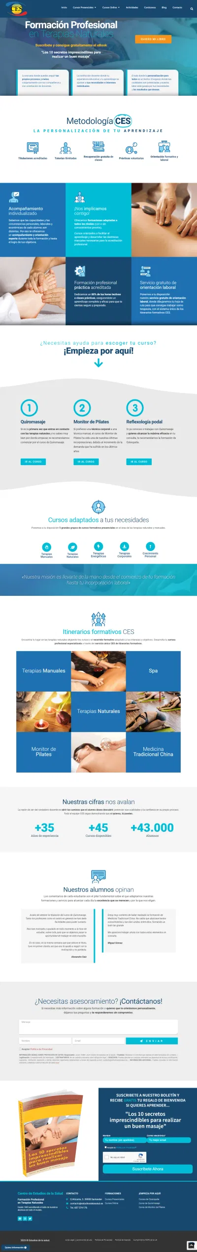 Desarrollo y diseño Web Estudios de la Salud - Creación de Sitios Web