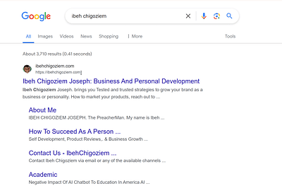 Complete SEO On Ibeh Chigoziem Website - SEO