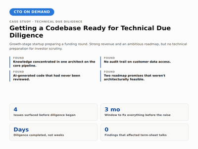 Getting a Codebase Ready for Technical Due Diligence - Software Development