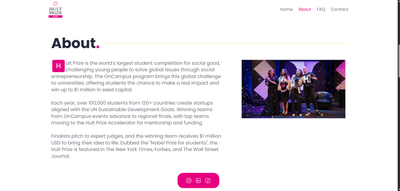 Hult Prize at Acem Website Development - Event