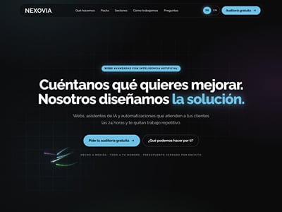 Nexovia: web bilingüe con auditoría web automática por IA - Artificial Intelligence