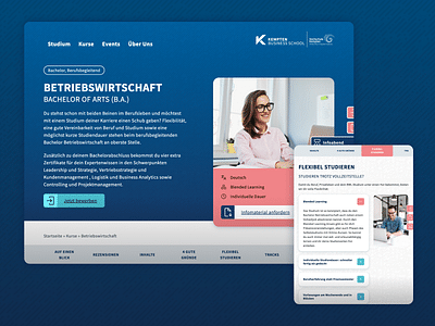 Kempten Business School - Branding & Website - Création de site internet
