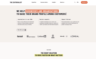 The Editorialist - Refonte site web - Webseitengestaltung