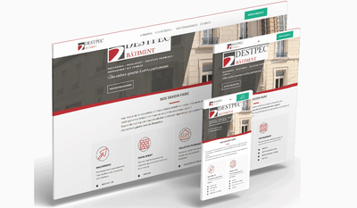Création site web DESTPEC Batiment - Wordpress - Content Strategy