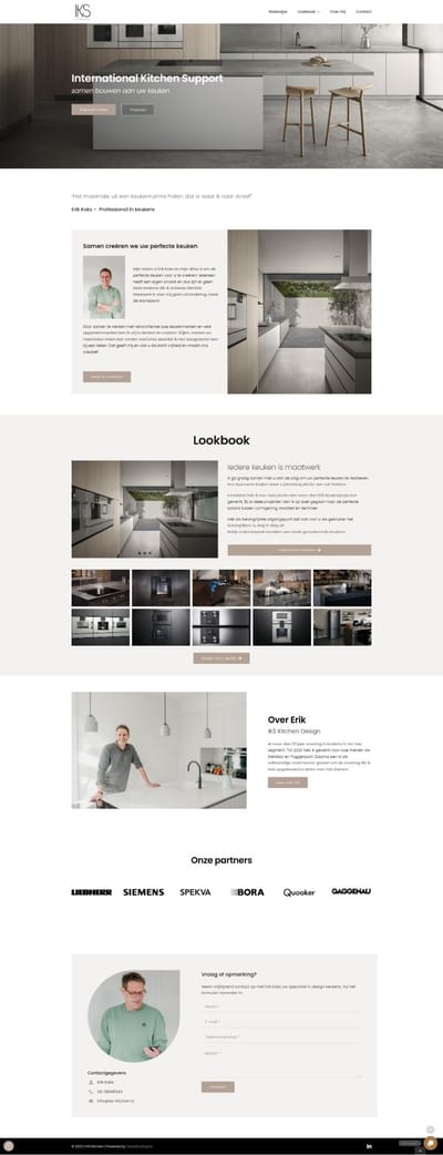 Websitebouw - IKS kitchen - Website Creatie