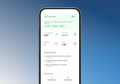 AI Voice Agent for Logistics & Shipment Tracking - Mobile App