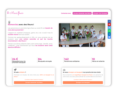 Site internet Merci Fleuri - Web Application