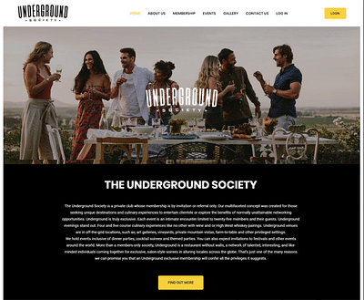 The Underground Society - Website Creation