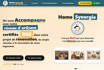 Home Synergie - Entreprise de rénovation énergétique - Website Creation