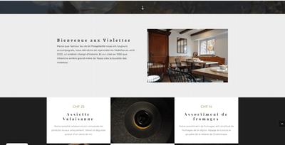 Site Les Violettes - Webseitengestaltung