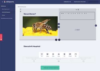 E-Learning Plattform mit integriertem Autorentool - Webanwendung