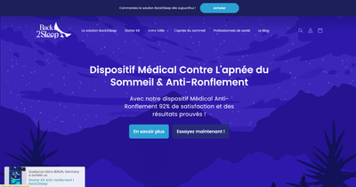 Réalisation du site Back2Sleep et application Web - Application web