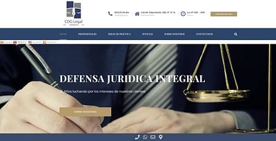 Página de presentación para bufete de abogados - Creación de Sitios Web
