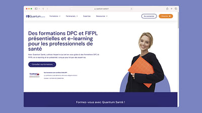 Site internet et identité visuelle de Quantum - Design & graphisme