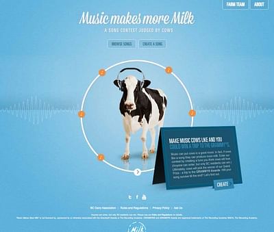 Music Makes More Milk - Publicidad