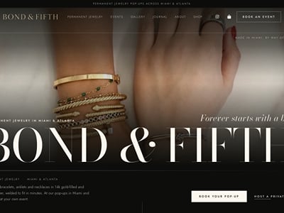 Bond & Fifth website - Website Creation
